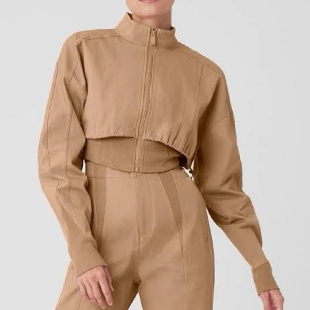 Alo Yoga Toasted Almond On Point Jacket - Picture 3 of 7